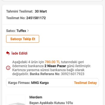 Trendyol'dan İade Problemi