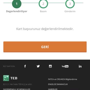 TEB Bankası Kredi Kartı Başvurusu Değerlendirmede 3 Gün Oldu.