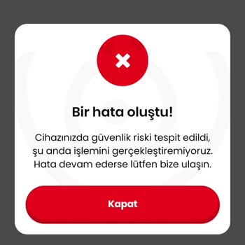 Nutella Uygulamanın Cihazınızda Risk Tespiti Yüzünden Giriş Yapmaması
