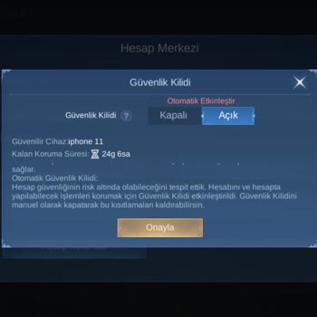 Mobile Legends Hesap Güvenliği Hk