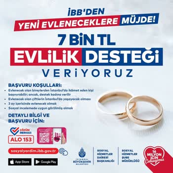İbb Yeni Evlenenlere Destek