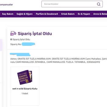 wet n wild Gratis'in Fiyatı Yükselince Sürpriz Kutu Siparişimi İptal Etmesi