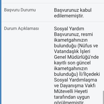 Aile ve Sosyal Hizmetler Bakanlığı Sosyal Yardim Param İptal Edildi