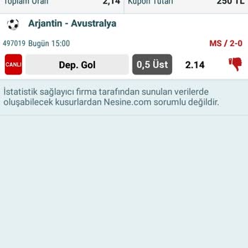 Nesine Bahis Sitesi Yanılttı