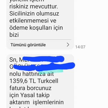 Crif Türkiye Turkcell'den Düzenli Olarak Gelen Mesajlar