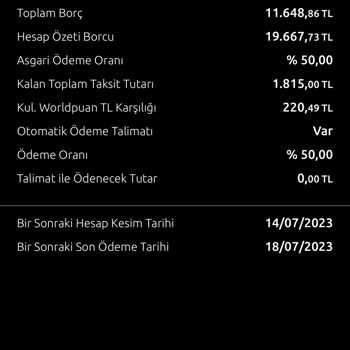 Yapı Kredi Ticari Kredi Kartı Asgari Ödeme Limitini %10 Dan %50