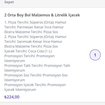 Domino's Pizza Malzemeden Çalıyor Siparişi Eksik Gönderiyor