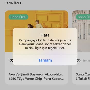 Akbank Kampanya Katılım Sorunu