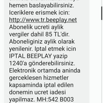 Vizyon Elektronik Para İznim Dışında Gerçekleştirilen Abonelik Ücret İadesi