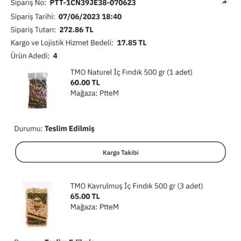 PttAVM Siparişin Eksik Gelmesi