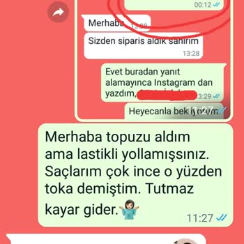 Deniz Peruk Sipariş Yanlış Geldiği İçin Ürün Elimde Kaldı :(