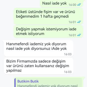Butikimbutik Butikim Butik Sayfasının İade Mağduriyeti Ve Üslup Bozukluğu