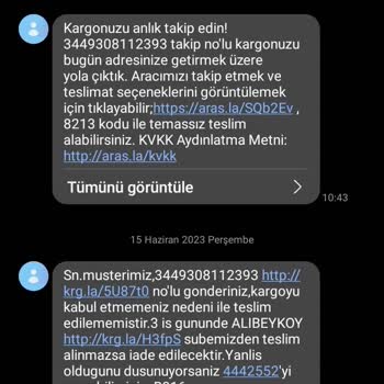 Aras Kargo (Alibeyköy Şube) Kargomu Adresime Getirmeden Yalan Beyan.
