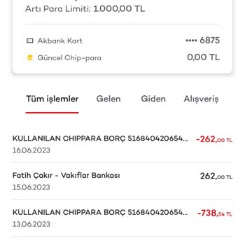 Akbank Chip Para İptal Mağduriyeti Ya Da Saçmalığı.