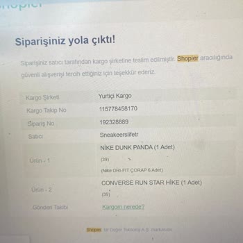 Shopier Sneakerslife.tr Sahte Ayakkabı Satıyor