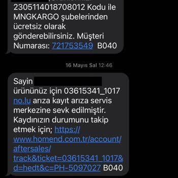 Homend, Ürünümü Kaybedip Fatura Tutarını İade Etmeye Çalışıyor