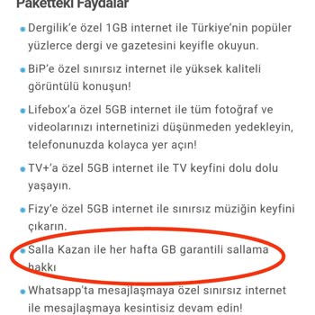 Turkcell Salla Kazan 5gb Hakkının İhlali