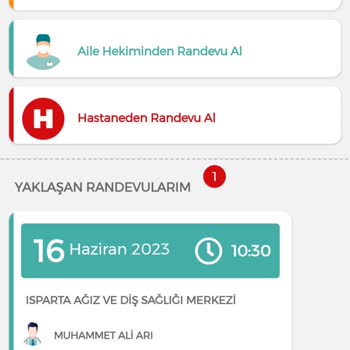 MHRS Haber Vermeden 1 Hafta Önce Alınan Randevuyu İptal Etti.