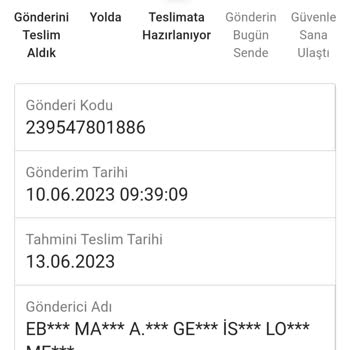 Ebebek Firmasının Yanlış Kargo Firması İle Anlaşması