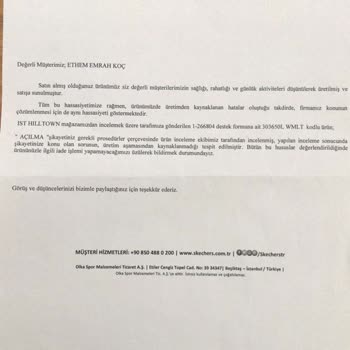 Skechers (olka A. Ş.) Ayakkabı Şikayeti