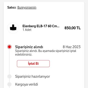 Vodafone Her Şey Yanımda Siparişin Ulaşmaması (Bureyonsenin)