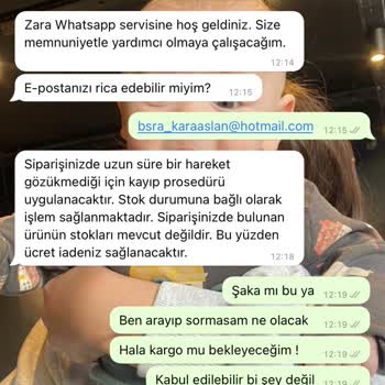 Zara Ürünümü Teslim Etmiyor