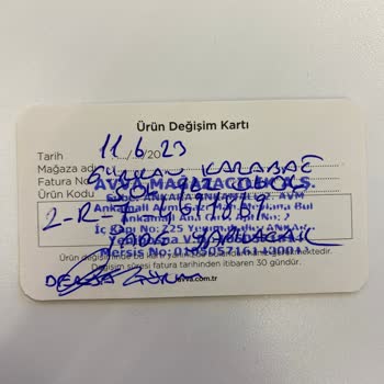 Avva Giyim Ücret İadesi Yapılmadı