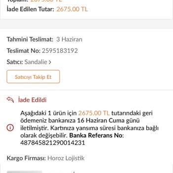 Trendyol 20 Gün Teslim Edilmeyen Siparişimin Satıcılar Tarafından İade Edilmesi