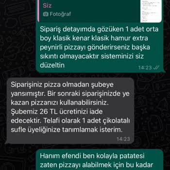 Domino's Pizza Promosyon Pizza Sistemlerinde Gözükmediği İçin Mağdur Edildim