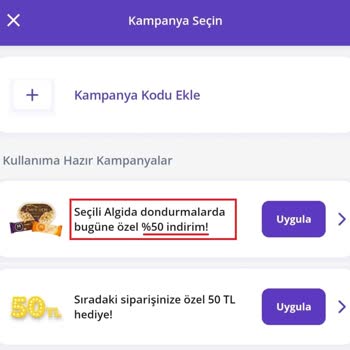 Getir Firmasının Aldatmaca İçeren Kampanyası