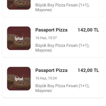 Pasaport Pizza 1+1 Siparişi İptal Ediyor
