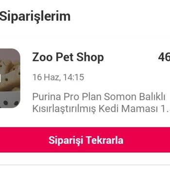 Pet Shop Zoo (İzmir) Kafasına Göre Sipariş İptal Ediyor