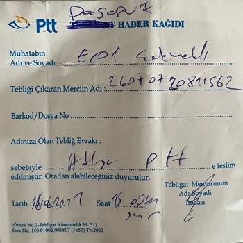 PTT Kargo Evde Olmamıza Rağmen Kağıt Bırakıp Gitti.