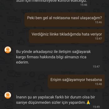 Trendyol Canlı Desteğin Sohbeti Sonlandırması