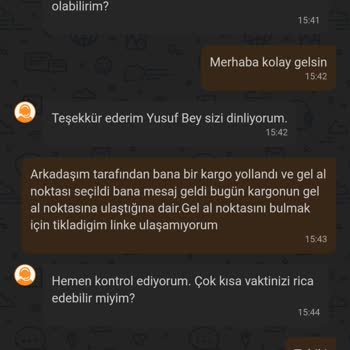 Trendyol Canlı Desteğin Sohbeti Sonlandırması