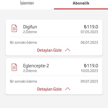 Vizyon Elektronik Para Mobil Ödeme Aboneliği İptali Ve İade Talebi