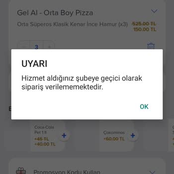 Domino's Pizza Pizza Siparişi Fiyat Aldatmacası