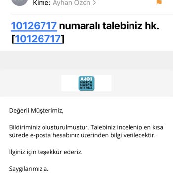 A101 Ne Ürün Gönderiyor Ne De İptal Edip Ücret İadesi Yapıyor!