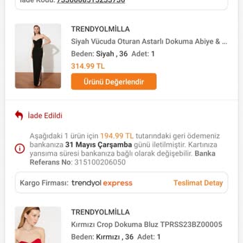Trendyol Ürün Ücret İadesi