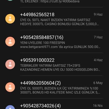 Boniさま確認ページ♡ Vodafone Bahis Sitelerinden Her Gün En Az 4-5 SMS Geliyor