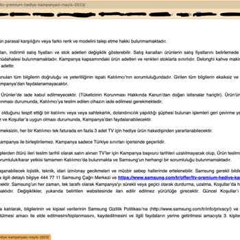 Samsung TV Kahve Makinesi Promosyonu Kampanyasını İnkar Ediyor!