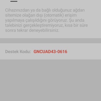 Sahibinden Olağan Dışı Erişim