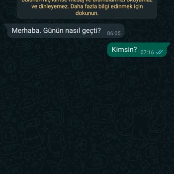 WhatsApp Bilinmeyen Numaradan Mesaj