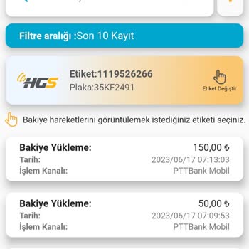 PttAVM Para Çekildiği Halde HGS Ye Yüklenmiyor