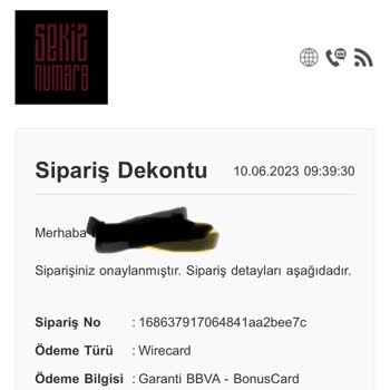 Sekiz Numara Sekiz8Numara Sipariş Sorunu