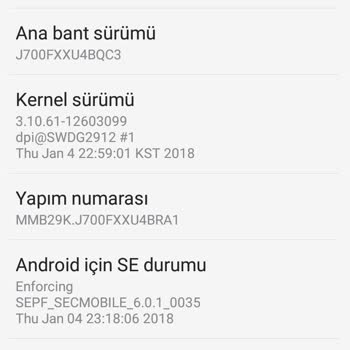 Samsung Galaxy J7 Güncelleme Gelmiyor