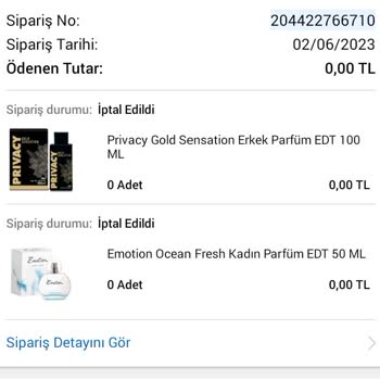 N11 Sipariş İptali Olması