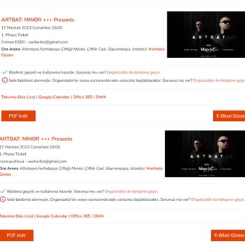 Minör Artı Ve Biletino Bilet İptali İstedim Biletleri İptal Etmiyorlar