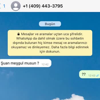 WhatsApp Üzerinden Gelen Şüpheli Mesaj