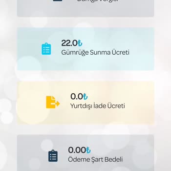 PTT Kargo Mektuptan Alınan Gümrük Vergisi